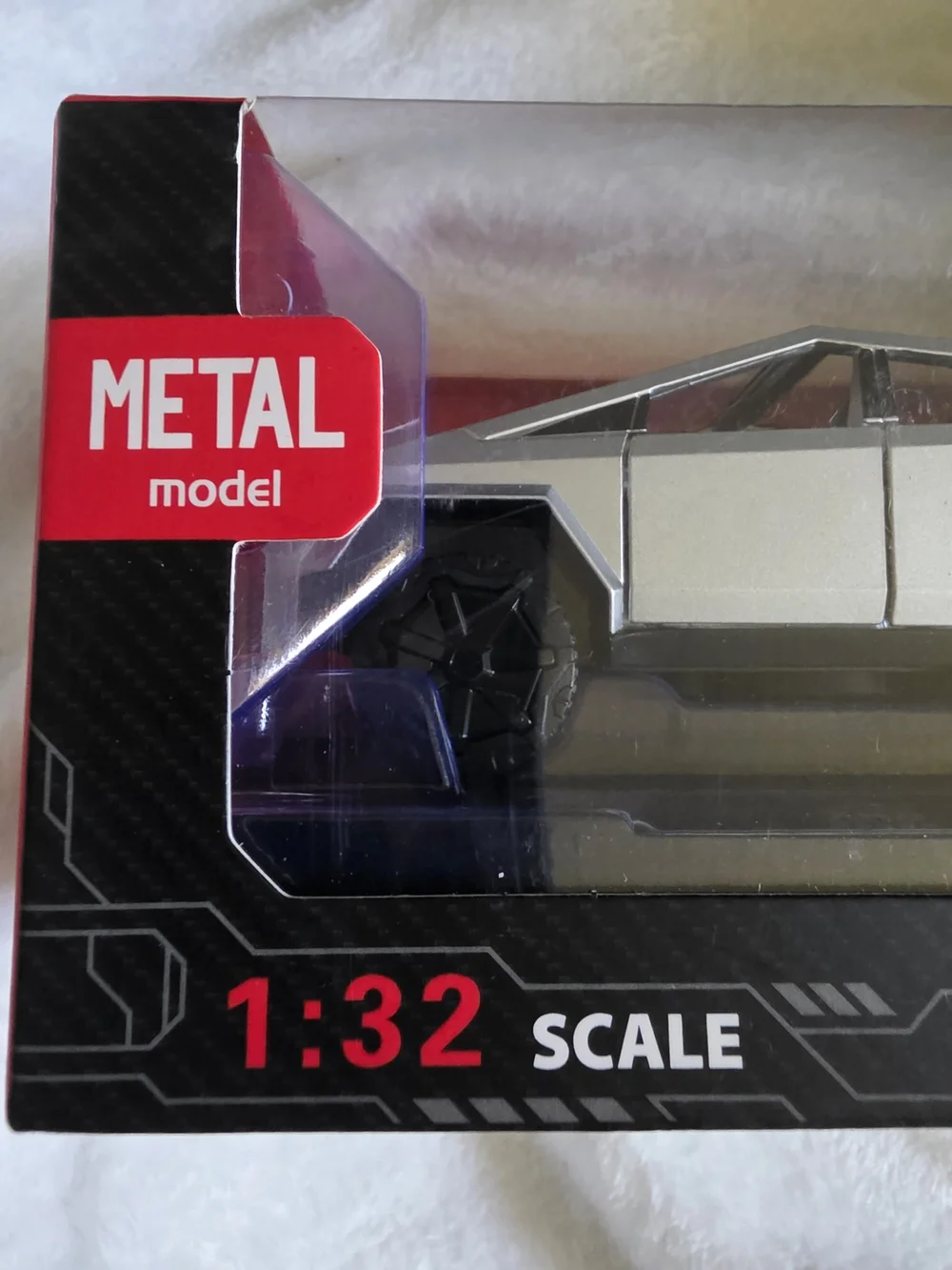 New Xinhaodi 1:32 Tesla Cybertruck Diecast Metal Model Car - Silver NIB